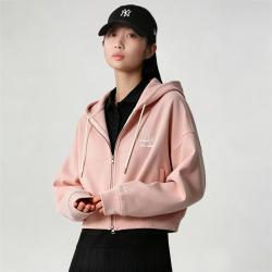 NEW ERA MLB刺绣徽标宽松短款连帽长袖卫衣女款