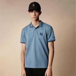 NEW ERA 春夏新款MLB商务POLO领短袖T恤衫透气质感简约