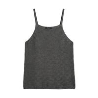 Massimo Dutti 女士时尚潮流设计感镂空针织纯色简约休闲透气吊带背心