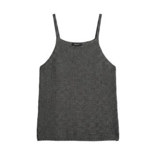 Massimo Dutti 女士时尚潮流设计感镂空针织纯色简约休闲透气吊带背心