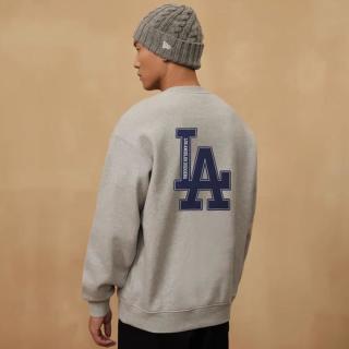NEW ERA 春夏MLB刺绣套头卫衣NY简约印花情侣宽松百搭圆领卫衣潮
