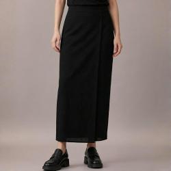 Massimo Dutti 垂坠面料高腰直筒版型女士休闲裤