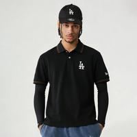 NEW ERA 春夏新款MLB商务POLO领短袖T恤衫透气质感男女同款