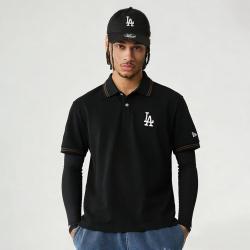 NEW ERA 春夏新款MLB商务POLO领短袖T恤衫透气质感男女同款