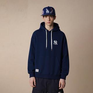 NEW ERA 春夏MLB NY/LA刺绣连帽卫衣男女情侣款潮牌穿搭上衣
