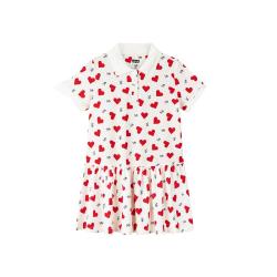 Levi's 线下同款李维斯童装女童连衣裙夏季爱心满印POLO领儿童裙子