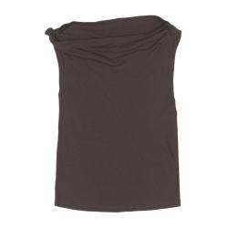 Massimo Dutti 女士时尚潮流纯色简约气质百搭日常休闲纯棉一字肩无袖T恤