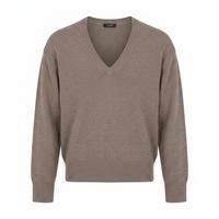 Massimo Dutti 女士柔软修身薄款透气休闲百搭V领针织衫