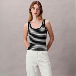 Massimo Dutti 女士时尚潮流条纹感日常百搭休闲吊带背心