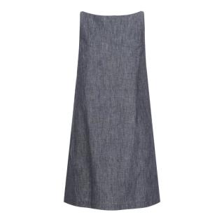 Massimo Dutti 做旧牛仔质感不可调节肩带吊带款女士连衣裙