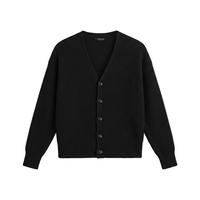 Massimo Dutti 男式时尚简约风纯色日常百搭休闲羊毛针织开衫