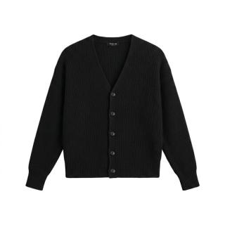 Massimo Dutti 男式时尚简约风纯色日常百搭休闲羊毛针织开衫