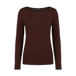 Massimo Dutti 女士时尚潮流纯色感日常百搭休闲长袖T恤