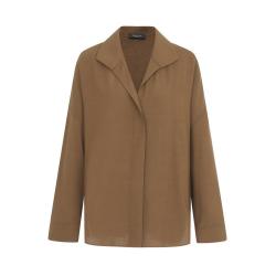 Massimo Dutti 翻领垂感衬衫宽松气质通勤上衣