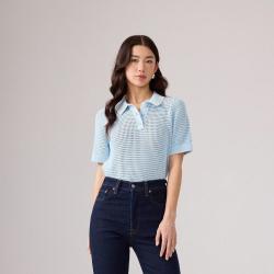 Levi's 李维斯26年秋冬新款女士学院风针织短袖POLO衫