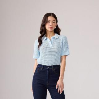 Levi's 李维斯26年秋冬新款女士学院风针织短袖POLO衫