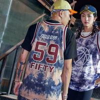 NEW ERA 街头潮流运动扎染篮球背心情侣同款宽松透气潮