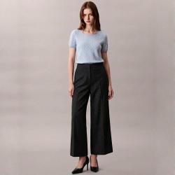 Massimo Dutti 女式高腰宽松遮肉显瘦简约休闲百搭长裤