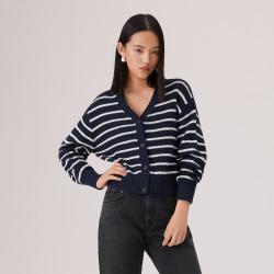 Levi's 李维斯26年春夏新款女士复古慵懒休闲风条纹针织开衫毛衣