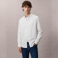 Massimo Dutti 男式时尚潮流日常纯色简约百搭休闲纯棉长袖衬衫