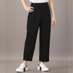 Massimo Dutti 纯色商务休闲微弹直筒女式长裤