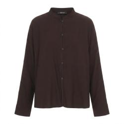 Massimo Dutti 新中式极简风禅意衬衣宽松垂感立领长袖女式衬衫