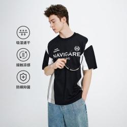 navigare 小帆船26夏季新款足球风吸湿速干防螨休闲短袖圆领T恤
