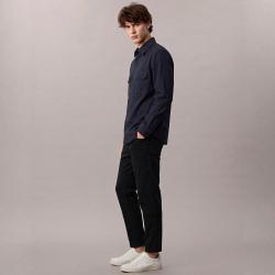 Massimo Dutti 温柔纯色工装外套式衬衫宽松显瘦百搭翻领多口袋休闲衬衣