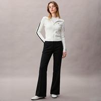Massimo Dutti 女士时尚潮流日常百搭休闲通勤棉质微喇裤长裤