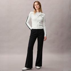 Massimo Dutti 女士时尚潮流日常百搭休闲通勤棉质微喇裤长裤