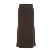 Massimo Dutti 美拉德针织半身裙高腰软糯垂感后开叉温柔百搭裙子