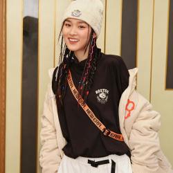 NEW ERA 学院吉祥物系列字母印花半高领长袖男女同款