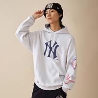 NEW ERA MLB纽约洋基队NY运动重磅街头连帽长袖卫衣男女同款