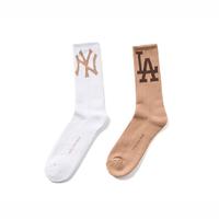 NEW ERA 基础百搭刺绣NY情侣复古运动针织袜男女同款潮
