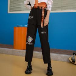 NEW ERA 新时代女子力系列花卉简约纯色百搭可拆卸休闲裤女款