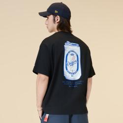 NEW ERA 夏季新款MLB易拉罐图案印花圆领短袖t恤男女同款T恤