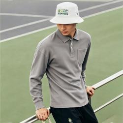 NEW ERA 复古柔逸系列纯色基础百搭长袖翻领Polo衫男女同款