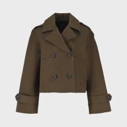 Massimo Dutti 女式含棉双排扣通勤时尚休闲落肩外套