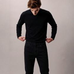 Massimo Dutti 男式时尚潮流百搭纯色简约牛仔休闲棉质锥形裤