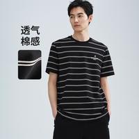 navigare 意大利小帆船 夏季圆领打底上衣时尚条纹短袖t恤男