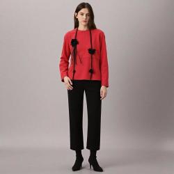 Massimo Dutti 女式针织休闲百搭柔软舒适简约锥形长裤
