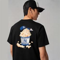 NEW ERA MLB派对爆米花系列宽松NY/LA印花短袖T恤