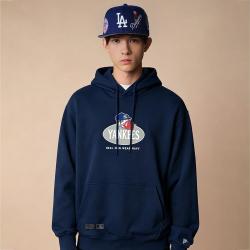 NEW ERA MLB宽松连帽套头长袖卫衣休闲时尚百搭男女同款潮
