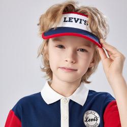 Levi's 儿童帽子男女童夏空顶帽夏遮阳帽中大童小童户外沙滩太阳帽