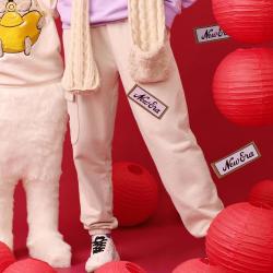 NEW ERA 针织休闲长裤男女同款宽松百搭束脚工装裤子潮
