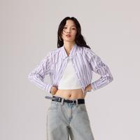 Levi's 李维斯26年秋季新款女士复古英伦风休闲学院风条纹衬衫