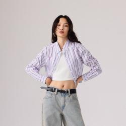 Levi's 李维斯26年秋季新款女士复古英伦风休闲学院风条纹衬衫