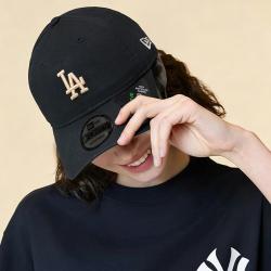 NEW ERA MLB刺绣LA中标弯檐棒球帽简约百搭男女同款940帽子