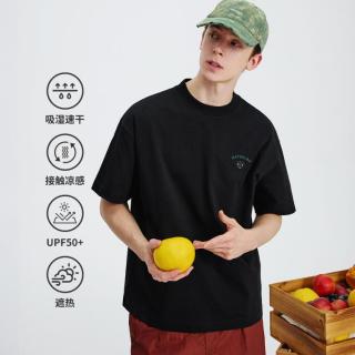 navigare [凉感]小帆船26休闲抑菌防晒速干宽松上衣男士圆领短袖T恤