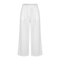 Massimo Dutti 女式简约日常通勤穿搭高腰垂感直筒阔腿休闲裤